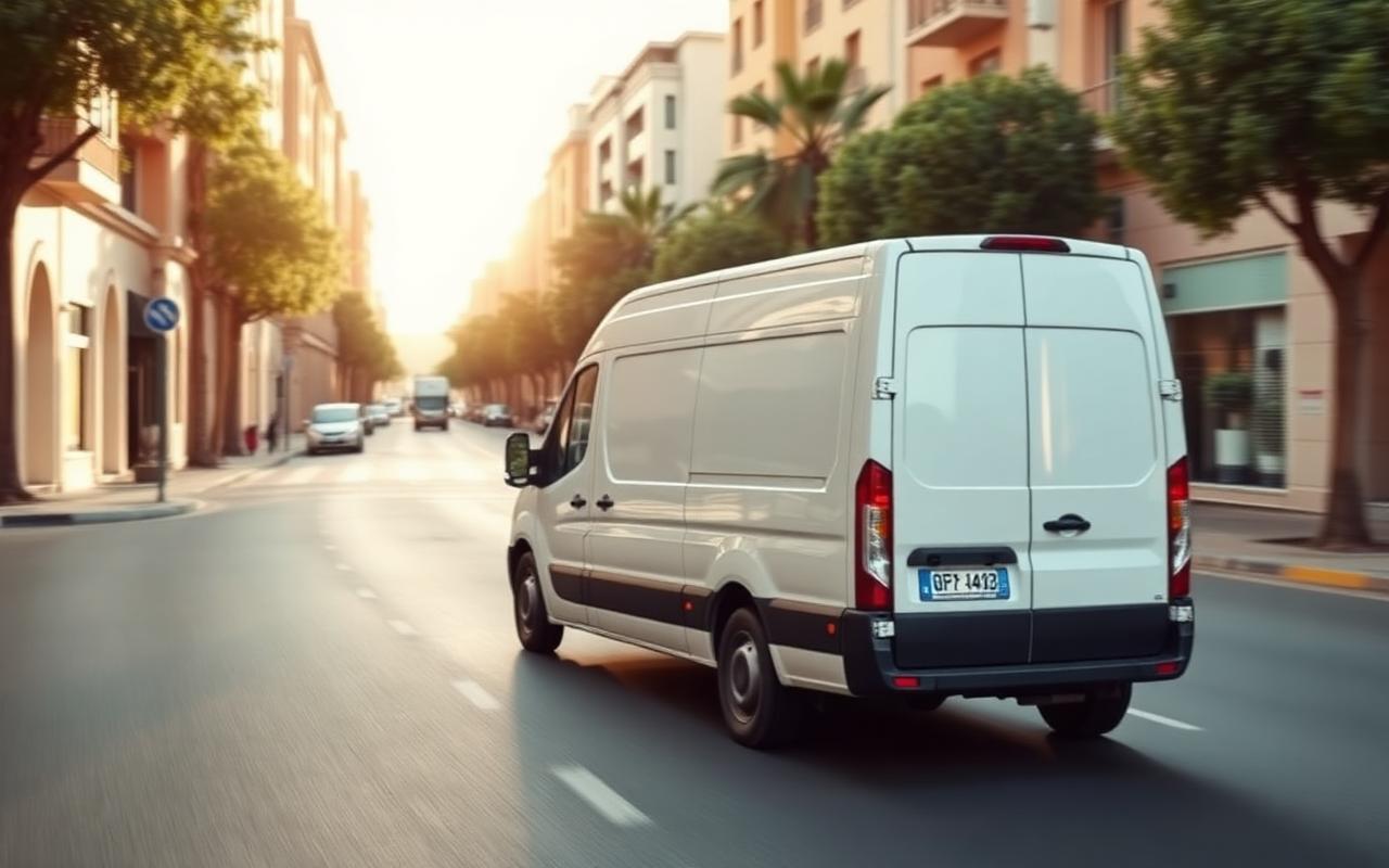 Véhicule utilitaire assuré en ville